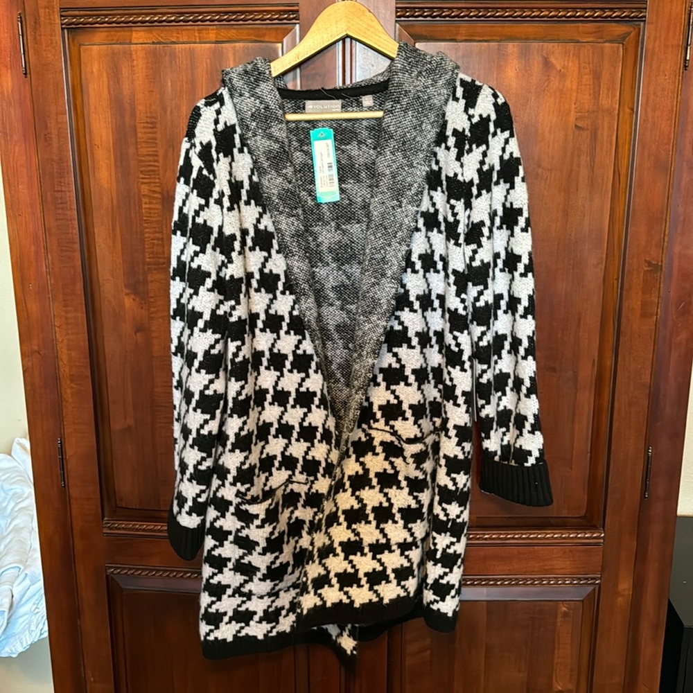 Evolution by Cyrus Clarna hooded open cardigan stitch fix